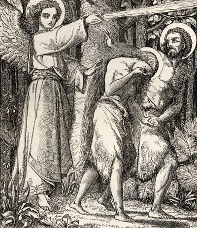 Adam og Eva ble utvist fra paradiset av Unbekannt Unbekannt